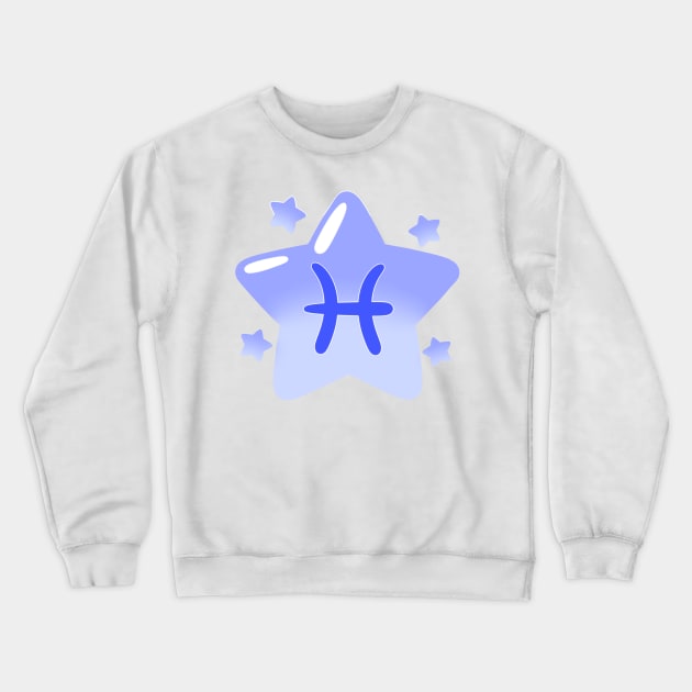 Astrological Sign Star - Pisces Crewneck Sweatshirt by leashonlife